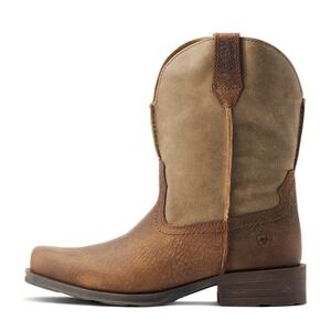 Ariat‎ Boots Rambler Mens 11 D Brown Bomber Western Square Toe COWBOY Leather
